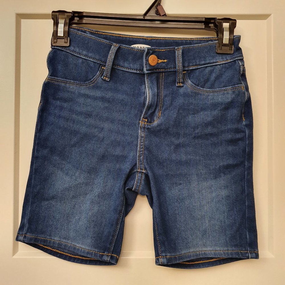 Denim shorts adjustable waist